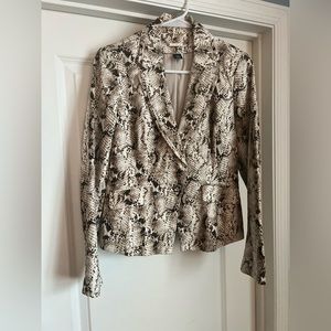 White House Black Market Snakeskin Suit Jacket